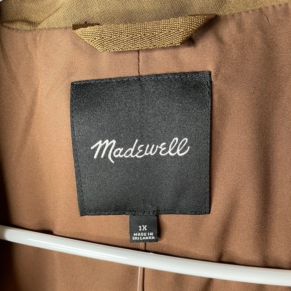NWT Madewell The Plus Dorset Crop Blazer in Easygoing Crepe Light Roast Size 1X - Picture 6 of 11